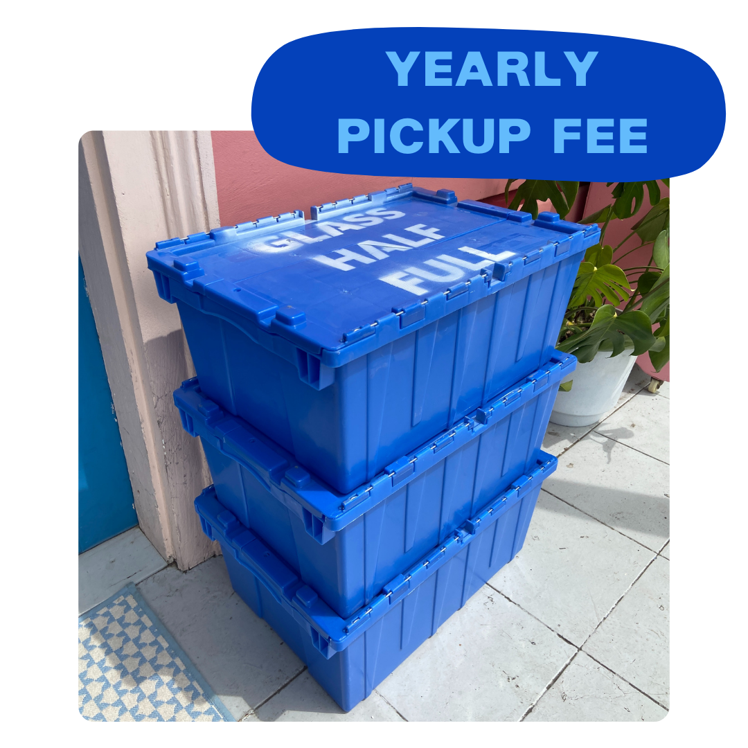 Baton Rouge Yearly Pickup Fee 3 Crates Glass Half Full Pickups
