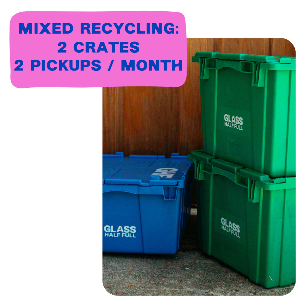 Mixed Recycling  | 2 Crates 2X/Month | Monthly Fee